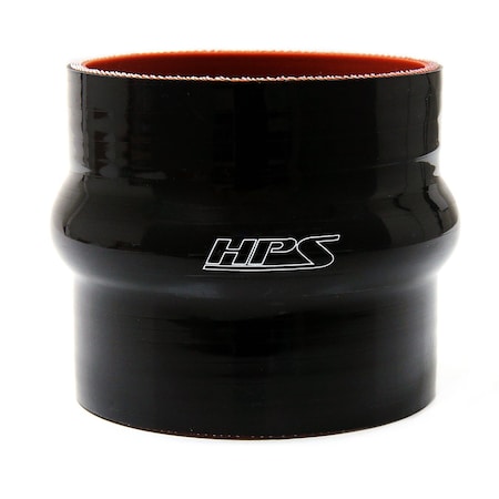 Hps Performance 3-1/4 in ID x 3 in L, 4-Ply High Temp Silicone Single Hump Coupler Hose Bellow, Black HTSHC-325-BLK