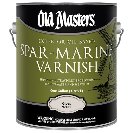 Old Masters Gal Clear Spar-Marine Varnish Oil-Based Exterior Coating, Gloss 92401