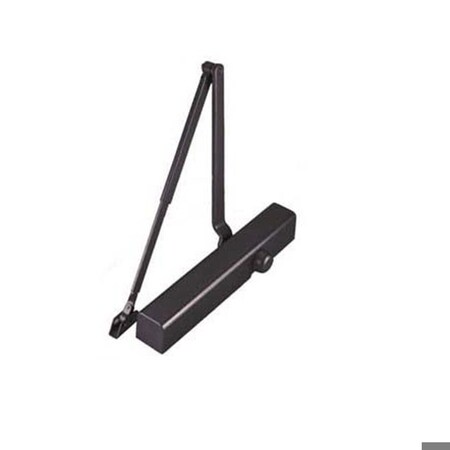 Orca Hardware Spring Size Adjustable 1-6, Slim Cover, Regular Arm with Parallel Arm Bracket, DURO Dark Bronze Pai BHDC2011RA/PA-DURO