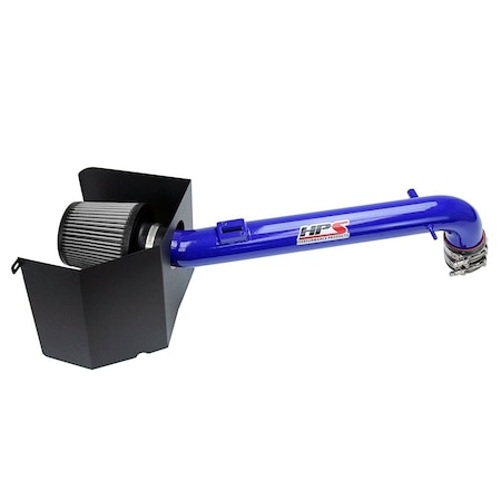 Hps Performance Air Intake Kit with Heat Shield, Blue, 827-169BL