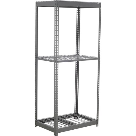 Global Industrial 3 Shelf, Commercial Duty Boltless Shelving, Starter, 36"W x 18"D x 84"H, Wire Deck B3165713