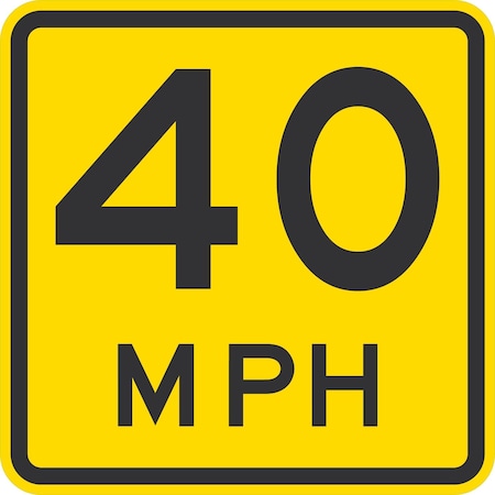 Lyle 40 MPH, 24x24, Engineer Grade, Yellow G-13665-EG_24x24