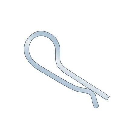 Huyett Bridge Pin, Zn Plt Spg Stl, .162 Wire Dia x 3.438 L x .880 In Eye Dia x Fits .5 to 1 Shft BP-212