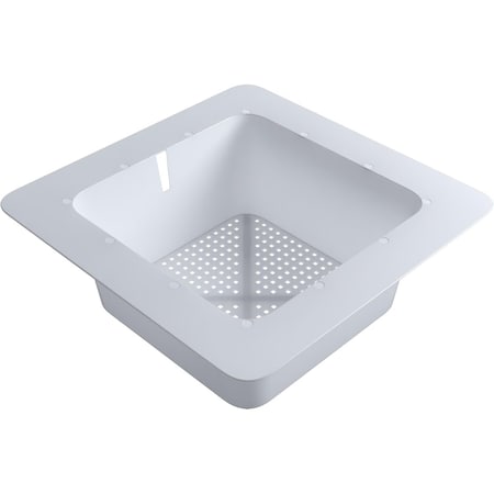 Amgood Flanged Plastic Floor Drain Strainer with 3/16 in. Holes. 11 3/4 in. x 11 3/4 in. x 4 3/16 in. AMG FPFDS-11114-Z