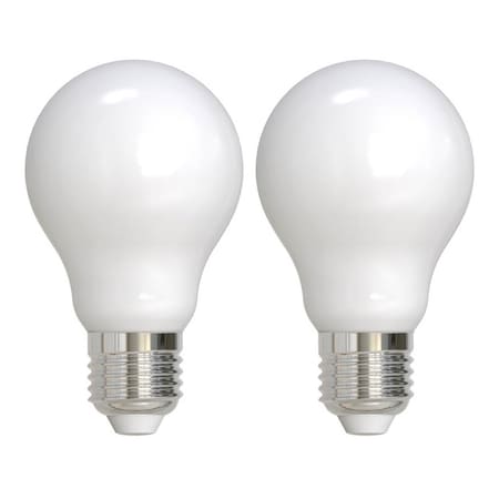 Bulbrite LED Filament 9 W Dimmable Milky Finish A19, E26 LED Light Bulb - 1100 Lumens, 3000K , 2PK 861924