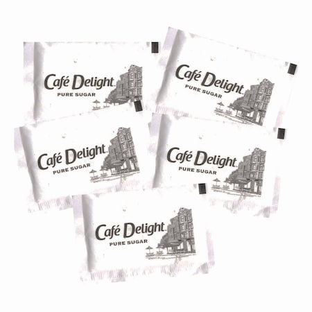 Caf Delight Pure Sugar Packets, 0.11 oz Packet, 1000PK SUG45470