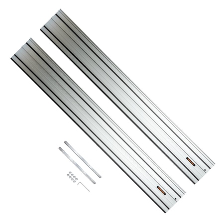 Powertec 110in Track Saw Guide Rail Joining Set for Kreg Track Saws & 2 Guide Rail Connector 71991