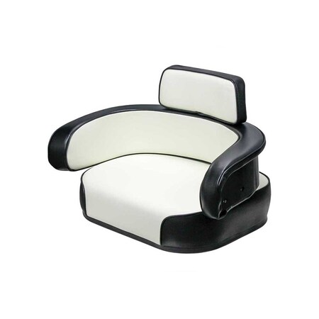 Uni Pro International Harvester 806 3-Piece Seat Cushion Kit, Black & White Vinyl 7152