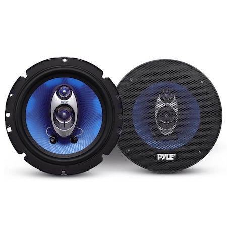 Pyle 6.5 in Three-Way Sound Speaker System-180 W RMS/360W Power Handling w/4 Ohm Impedance and 3/4 in PL63BL