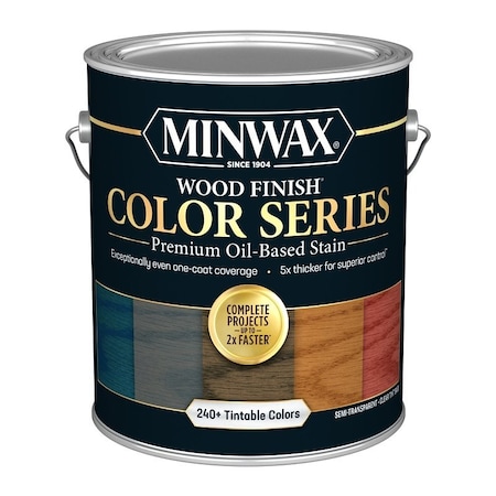 Minwax Wood Finish Color Series Interior Wood Stain, Semi-Transparent, Clear/Tint Base, Liquid, 1 gal 815000000