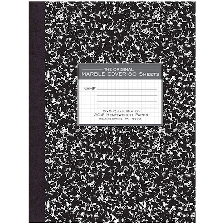 Roaring Spring Black Marble Composition Book, Black Marble ROA77475