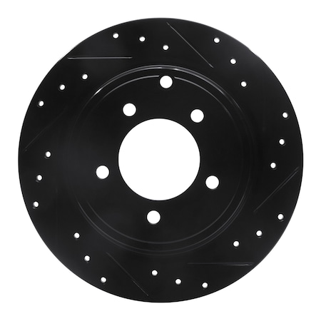 Dynamic Friction Co DFC Brake Rotor - Drilled and Slotted - Black 633-39024R