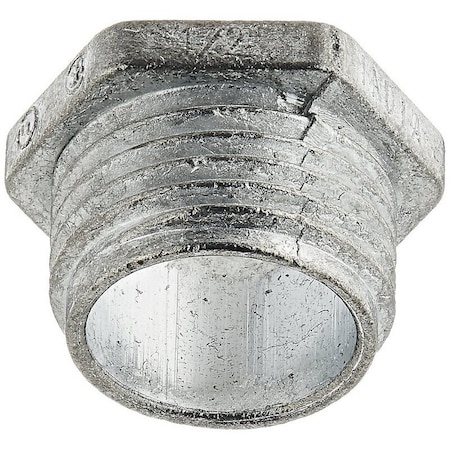 Halex Conduit Fitting Nipple, 1/2 in, Threaded, Die Cast Zinc 20701