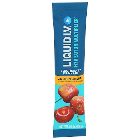 Liquid I.V. Golden Cherry Hydration Multiplier Electrolyte Drink Mix, 8.4 Ounce, 4PK 850021474973