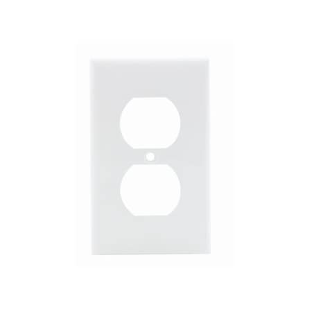 Leviton Receptacle Wallplate, Standard Size, Gang 1, White 80703-W
