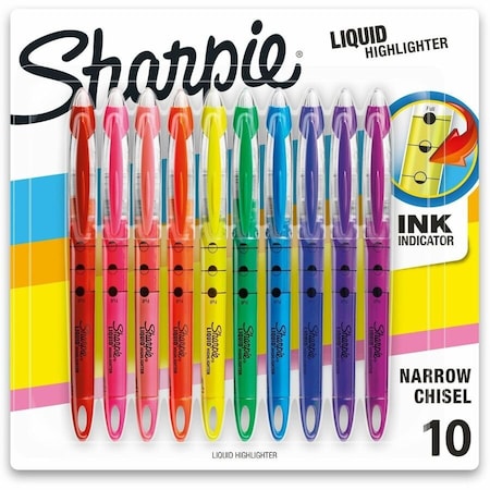 Sharpie Pen-Style Liquid Highlighter, PK10 24415PP