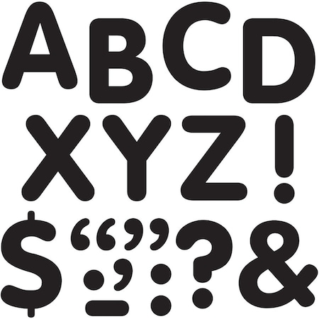Trend Enterprises Black 2in STICK-EZE® Stick-On Letters, PK642 T1791
