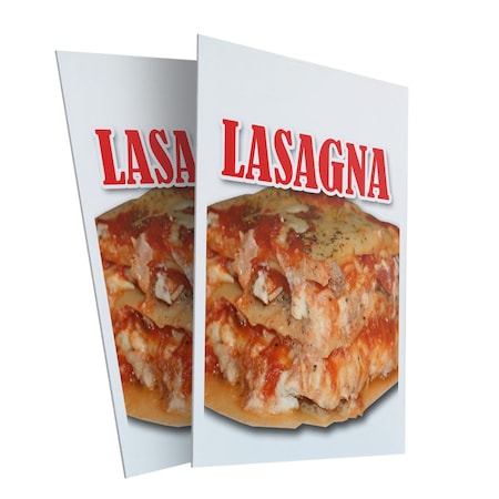 Signmission Lasagna, Plastic Signs Only 24 Inch x 36 Inch, Corrugated Plastic, 2PK CSB-2436-2PACK-Lasagna