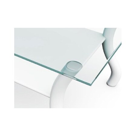 Fab Glass And Mirror 36in X 60in Clear Rectangle, 1/2 Thick Flat Edge Tempered Radius Corner Glass Table Top 36x60RECT12THFLTE-T