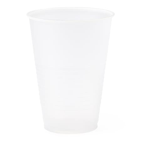 Medline Plastic Drinking Cup, Translucent, Disposable, Polystyrene, 14 oz., 1000PK NON03014