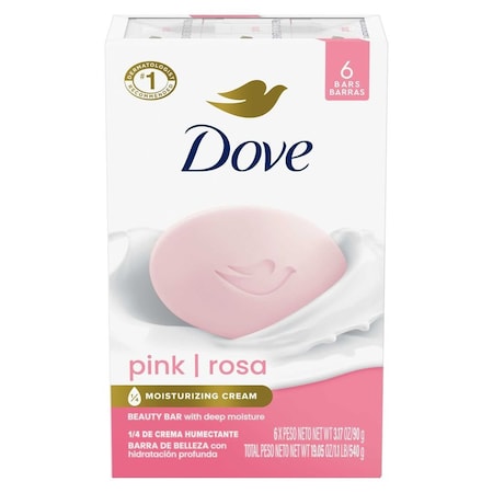 Dove Pink Rosa Beauty Bar Soap, 19.02 Ounce, 6PK 64373755