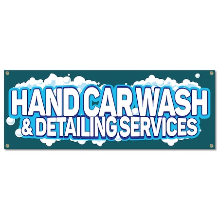 Signmission Hand Car Wash, 18 Inch, Banner B-30388