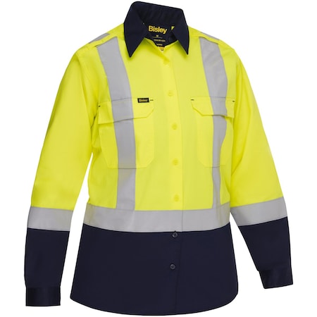 Pip Long Sleeve Shirt, V-Neck, Hi-Vis Yellow 312W6367H