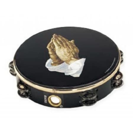 Proplus 10 Pray Hands Tambourine - 16 Pairs of Jingles PR922019