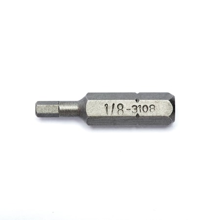 Genius Tools 273004 / 1/4in Hex Shank, 1/8in Hex Screwdriver Bit 30mmL 3108