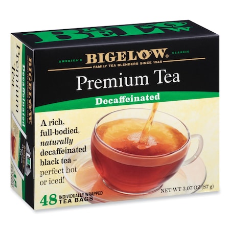 Bigelow Single Flavor Tea, Decaffeinated Black, 48PK RCB00356