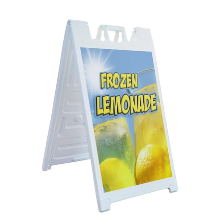 Signmission Frozen Lemonade, A-Frame & 2 Decals Installed, Heavy-Duty Plastic Frame SBHD-D-2436-Frozen Lemonade