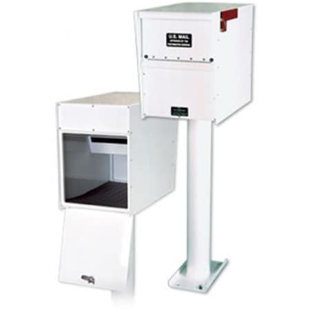 Jayco Industries Standard Rear Access Heavy Duty Letter Locker Mailbox- White LL6RRMAXSTD