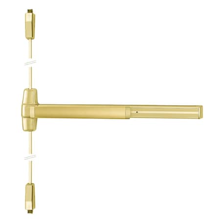 Von Duprin Grade 1 SVR Exit Bar, Wide Stile Pushpad, Escutcheon Pull, Hex Key Dogging, Satin Brass 9927NL 3 US4