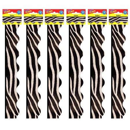 Trend Zebra Terrific Trimmers, 39 Feet Per Pack, 6PK T92162
