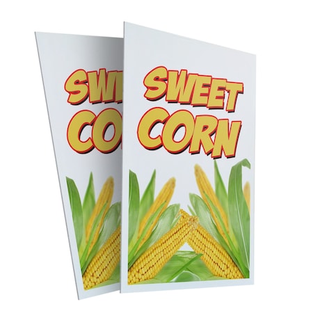 Signmission Sweet Corn, Plastic Signs Only 24 Inch x 36 Inch, Corrugated Plastic, 2PK CSB-2436-2PACK-Sweet Corn