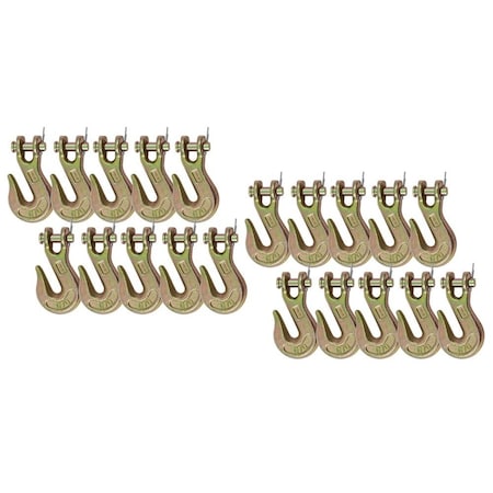Mytee Products 3/8 Grade 70 Clevis Grab Hooks Wrecker Tow Chain Flatbed Truck Trailer, 20PK GH38x20