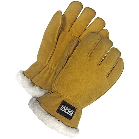 Bdg Lined Split Deerskin Driver, Large, PR 64-9-1200-L