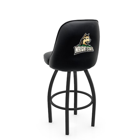 Holland Bar Stool Co Logo Grizzly Wright State 30 in. Swivel Bar Stool with Black Wrinkle Finish L048