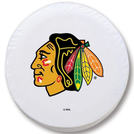 Holland Bar Stool Co 35 x 12.5 Chicago Blackhawks Tire Cover TCH2ChiHwkWT
