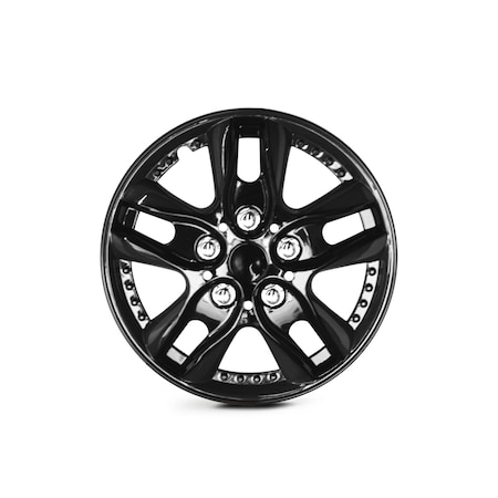 Altertrim 12 in Univ Hubcaps for steel whls, Snap-On, (Blk Lacq), 4PK CHB-5001-BL-12
