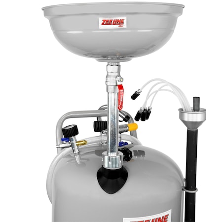 Zeeline Professional Combination Oil Drain and Fluid Evacuator, 21Gallon ZE21CM