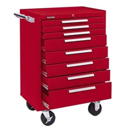 Kennedy Mfg 27 in. 8-Drawer Roller Cabinet with Ball Bearing Slides - Red B211678
