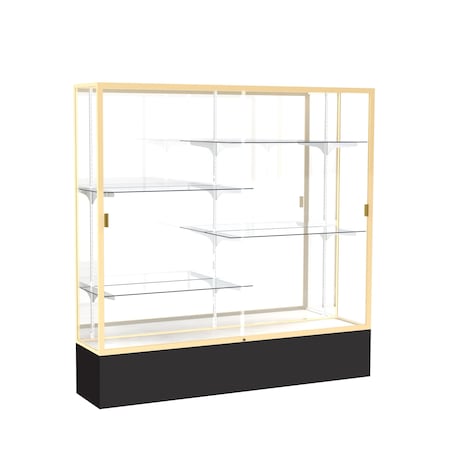 Ghent Spirit Floor Display Case 72x72x16, Mirror, Champange 376MB-GD-BK