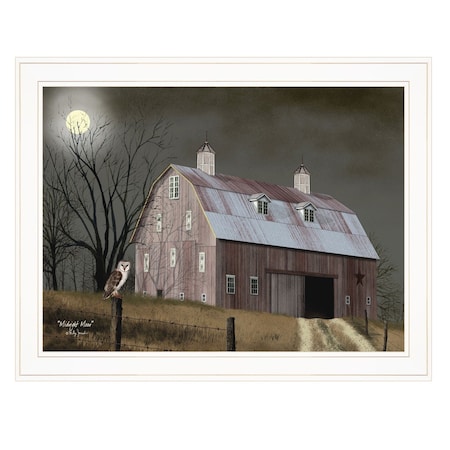 Homeroots Midnight Moon 5 White Framed Print Wall Art 404439