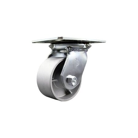 Service Caster 4 Inch Heavy Duty Top Plate Semi Steel Swivel Caster with Roller Bearing SCC SCC-35S420-SSR