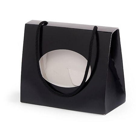 Nashville Wraps Black Window Purse Favor Box, 5 x 2.5 x 4, 6PK 31013