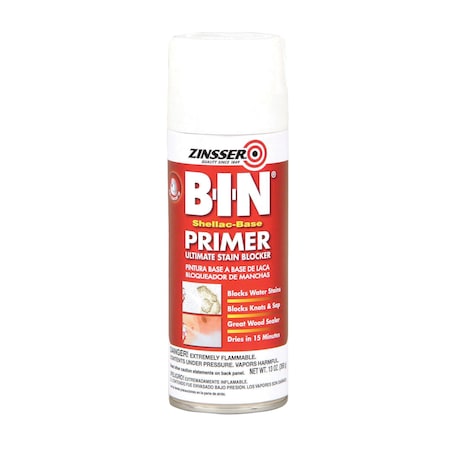 Zinsser Primer/Sealer Stain Killer, White, Solvent, 13 oz 1008