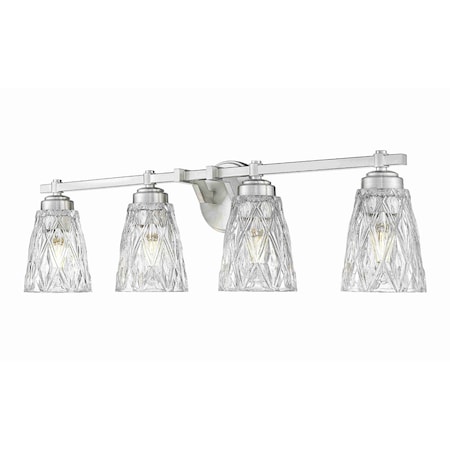 Z-Lite Andree Brushed Nickel 4 Light Vanity 1960-4V-BN