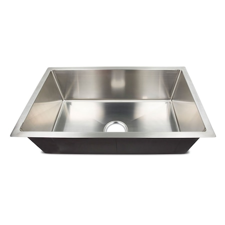Lippert 27X16X7 SINGLE BOWL SINK; R10 CORNERS; STAINLESS STEEL 304 385313