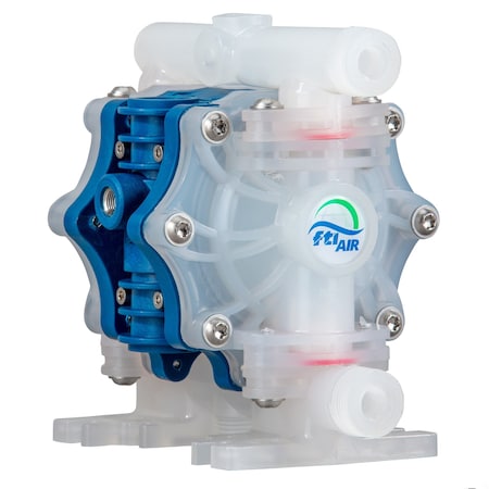 Finish Thompson Double Diaphragm Pump, Polypropyl, 0.25 in FT025P-P1-1TPC-N1